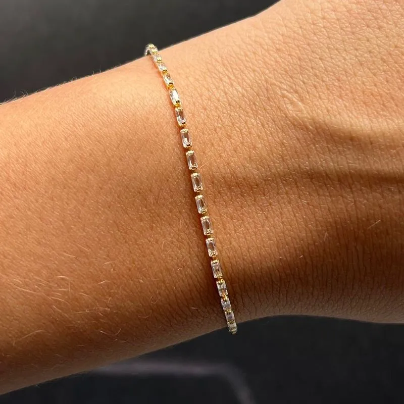 Pulseira detalhes retangular